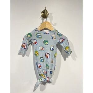 Angel Dear Bamboo Knotted Gown Milk Print